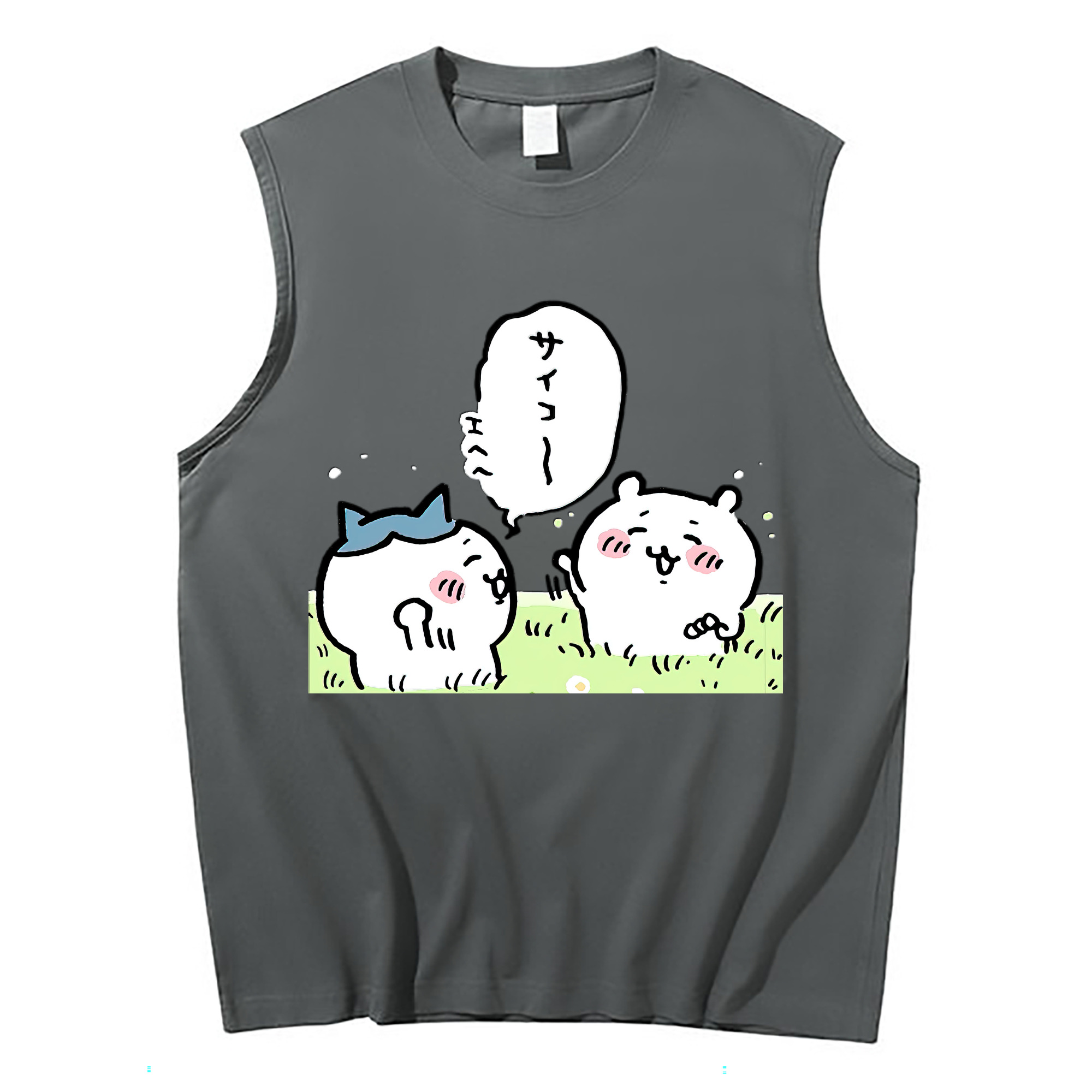 （画像用） ちいかわ ちいかわ Chii-kawa chiikawa コットン100％タンクトップ（フロントプリント）